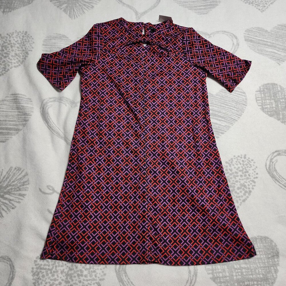 River Island Cutout Geometric Shift Mini Dress - Size 14